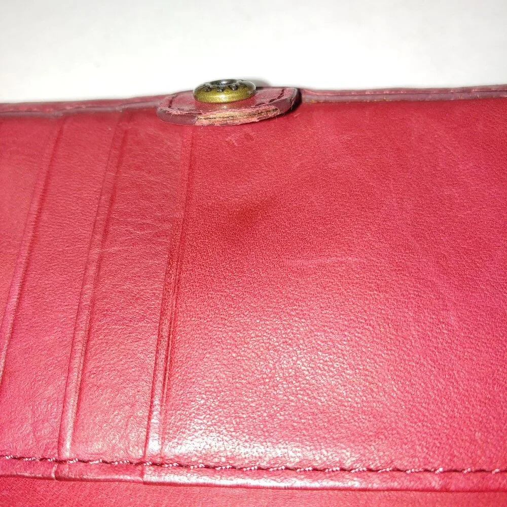 Fossil Long Live Vintage Leather Wallet Red